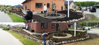 plants and mulch hit the ground in Hammel