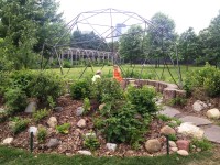 a little gathering in the Foraging Circle in the Minneapolis Sculpture Garden