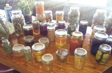packing up seasonal preserves 