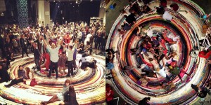 some instagram pics of us on the rug doing a durational movement activity throughout the opening