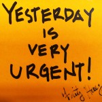 YESTERDAY: URGENT